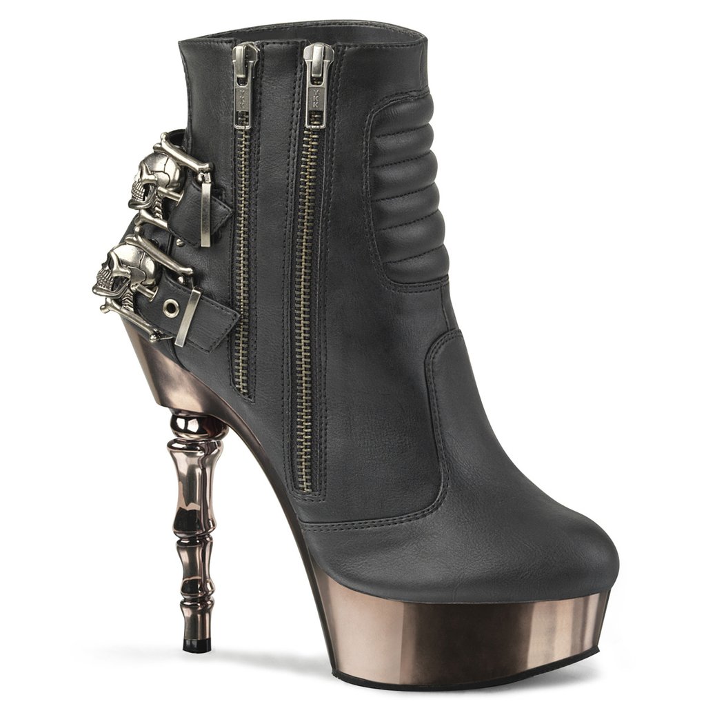 Bottines Demonia Muerto 900 Faux Cuir Femme - Noir 95218-FQGA